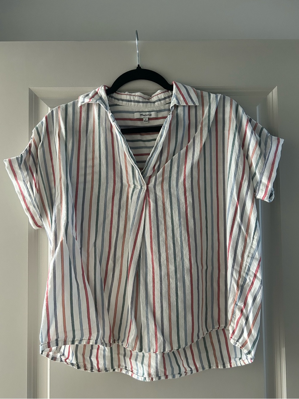 Madewell Multicolor Striped Popover Shirt – Size Small